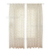 Curtains Lantern Pattern Window Screen Dust-proof Cover Curtains for Living Room Window Door 1 Panel 40"x79" - Gold