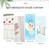 Embroidery Semi Sheer Curtain Double Layer Anti-mosquito Window Curtain for Kitchen Bedroom and Living Room - Leaf/37x78 Inch