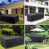 Garden Furniture Cover 210D Oxford Fabric Waterproof Outdoor Protective Cover, Size: 242 x 162 x 100cm - Black