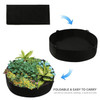 Garden Round Planter Box Planting Beds Grow Pot Felt Bag for Potato Fruit Herbs Flowers Vegetables - Black, S