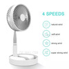 Desktop Fan Room Air Circulator Fan Standing Floor Fan with 4 Wind Modes for Home, Office, Bedroom - Black