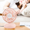 F3 Portable Mini Air Cooler Desktop Handheld Cooling Fan with Neck Rope - Pink