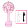 Handheld Nano Spray Fan Portable USB Fan with Phone Stand for Home Outdoor - Pink