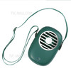 616 Portable USB Charging Mini Cooling Fan Summer Desktop/Handheld Fan Cooler with Neck Strap - Green