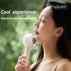 Summer Cooling Semiconductor Ice Ball Fan Adjustable Speed Portable Handheld Fan - White