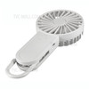 Y7 Mini USB Rechargeable Hand-held Desktop Fan Summer 3-Speed Cooling Fan with Telescopic Hook - White