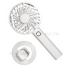 Y6 Summer Mini USB Rechargeable Hand-held Desktop Fan Mute 3-Speed Cooling Fan - White