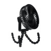 Portable Stroller Fan 3 Speed Clip On Cooling Fan with Flexible Tripod 360-Degree Rotating USB Fan for Car Seat, Wheelchair, Camping