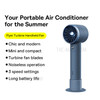 BASEUS Flyer Turbine Handheld Fan Portable Air Conditioner Cooling Fan with 3 Speed Adjustable (2000mAh) - Blue