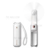 3 in 1 Mini Handheld Cooling Fan Cute Cat LED Flashlight Power Bank for Office Home Travel - White