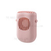 F858 Portable Hanging Neck Fan USB Mini Electric Cooling Fan Waist Clip Air Cooler for Outdoor Home - Pink