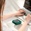 F856 Camera Shape Neck Hanging Desktop Mini Fan with Smart Digital Display - Green