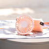 A216 USB Rechargeable Mini Hanging Neck Fan Air Cooler 3 Gears Adjustable Travel Electric Cooling Fan - Pink