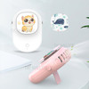 M02 Lazy Neck Hanging Fan Portable Silent Desk Fan with Cartoon Stickers - White