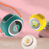 X01 Magic Bean Cute Portable USB Charging Mini Cooling Fan Student Summer Hanging Neck Fan Cooler - Yellow