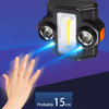 E-SMARTER W661 COB + T6 LED Headlight Hand Sensor Head Lamp with Magnetic Back Camping Flashlight