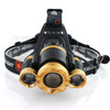 RJ-3000 Headlamp Outdoor Headlight Waterproof T6 Beads Head Torch Hunting Flashlight with Charger