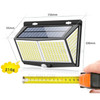 288LED Solar Powered Wall Light PIR Motion Sensor Lights Outdoor Waterproof Garden Lamp Night Light
