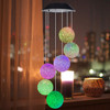 Hanging Solar Wind Chime Light Powered LED Light Color Changing Garden Outdoor Decor Lamp