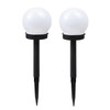 2Pcs Solar Ball Lights Outdoor Waterproof LED Garden Lawn Lamps Path Ground Light