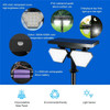 Waterproof Solar Spot Lights 32 LEDs Outdoor Garden Stakes with Dual Head Spotlights Wall Mount 3000K-6000K Landscape Lighting for Yard Pathway and Garag