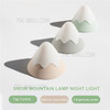 Safe Silicone Snow Mountain Night Light Tap Control 30/60 Min Timer Setting 2 Brightness Levels Eye Caring Baby Nursing Lamp - Green