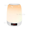 Touch Control Table Lamp Dimmable Bedside Night Light with Alarm Clock Portable BT Connection Music Player