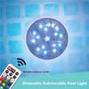 2Pcs Submersible LED Pool Light with IR Remote Control 13 Colors Changing Waterproof Underwater Light