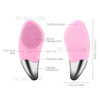 Facial Cleansing Brush Silicone Beauty Massager Electric 5 Speed Sonic Vibrating Scrubber for Deep Cleanser with IPX7 Waterproof - Blue