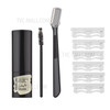 Eyebrow Hairline Stamp Kit Eyebrow Stencil Set with Eyebrow Brush Trimmer Brush Accessory - Dark Brown