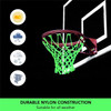Nightlight Basketball Net Luminous Outdoor Portable Sun Powered Sports Nylon Net 12 Loops Standard Size for Indoor Outdoor Rims