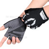 WEST BIKING Bicycle Gloves Touch Screen Reflective Anti-shock Cycling Mittens, Half Finger - M