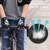 WEST BIKING YP0211217 MTB Road Bike Cycling Gloves Half Finger Shockproof Wear-resistant Breathable Sports Mittens - Black+White/M