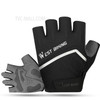 WEST BIKING 1 Pair Bike Cycling Half Finger Gloves Breathable Shockproof Bicycle Non-slip Gloves - Black/M