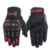 RIDING TRIBE MCS-21 One Pair Cycling Gloves Mountain Bike Gloves with Hard Shell Outdoor Full Finger Screen Touch Function Workout Gloves Cycling Equipment - Red//M