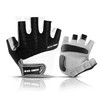 KYNCILOR A0055 Outdoor Sports Non-slip Half Finger Gloves Breathable Microfiber Leather Bike Mittens - Black/M