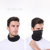 Dust and Sun Protection Summer Outdoor Cycling Half Face Mask Solid Color Ice Silk Elastic Neck Gaiter - Black