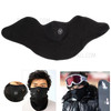 Outdoor Sports Cycling Windproof Scarf Polar Fleece Warm Breathable Neck Gaiter Face Cover - Black