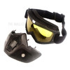 CTSMART Vintage Outdoor Full Face Motorcycle Googles Harley Riding Mask - Yellow