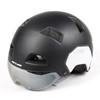 GUB V3 Motorcycle City Helmet with Lens Helmet Protector, Head Circumference: 56-61cm - Size: L / Matte Black + Jet White