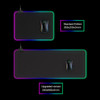MONTIAN Colorful LED Light Thickening Lock Keyboard Pad Game Mouse Pad, Size: 780 x 300 x 4mm