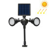 Solar Powered Robot LED Spotlight Double-headed Smart Sensor Light for Outdoor Lawn