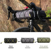 Bike Handlebar Bag 2.4L Bicycle Front Bag Top Tube Pouch Fram Storage Bag Roll Phone Holder with Shoulder Strap for MTB Mountain Road Drop-bar - Grey