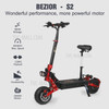 BEZIOR S2 Electric Scooter Powerful 2400W Motor Portable Folding Electric Scooter with Seat