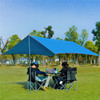 DESERT&FOX Waterproof Tent Tarp Outdoor Camping Tarp Rainfly Sun Shelter, 19mm Aluminum Alloy Pole - Blue