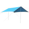 DESERT&FOX Ultra-light Outdoor Camping Waterproof Tarp Rainfly Tent Tarp Sun Shelter, 15mm Iron Pole - Blue