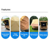 YH-223 Car Trunk Tent Sunshade Rainproof Car Tail Extension Tent for Outdoor Self-driving Tour BBQ Camping - Brown