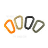 4 Pcs AOTU D-Shape Hard Plastic Carabiner Clip PVC Spring Snap Hook Carabiner for Camping Hiking Everyday Use