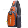 Men Women Chest Crossbody Bag Sling Backpack Travel Sports Gym Daypack Shoulder Bag - Orange