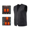 Men Heated Vest Winter Warm Heated Vest Heating Jacket Light USB Electric Warm Clothes for Outdoor Running Cycling Biking Driving Hiking(Battery Not Included) - L